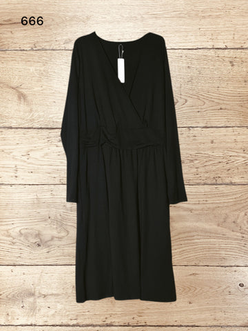 Women's Midi Long Sleeve Wrap Dress Size XXL