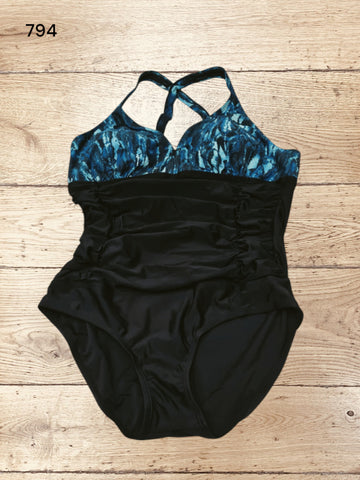Women's One Piece Cross Strap Swimsuit Size XL / UK 20 -22