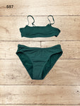 Green High Cut Bikini Set Size M