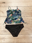 Womens 2 Piece Tankini Set Swimming Costume Size L
