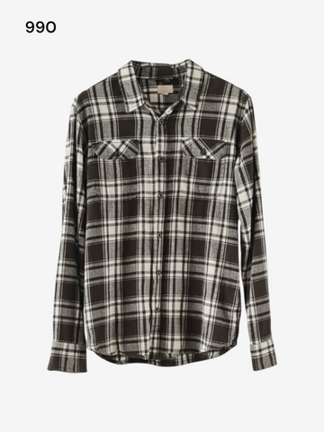 Men's Check Flannel Cotton Shirts Size XL