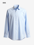 Men's Long Sleeve Light Blue Tailored Fit Shirts Size 17.5"