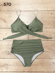 Women Wrap Bikini Set Push Up High Waisted Swimsuits Size S
