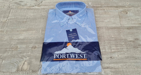 S107 Men's Oxford Long Sleeves Shirt Size 14''