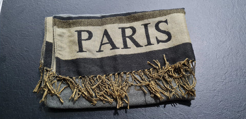 Men's Paris Print Scarf 216x66 cm