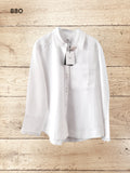 Women Reva Wave-trim White Shirt Size UK 12