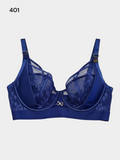 1/4 Cup Bra Lace Overlay in Cobalt Size 32DD