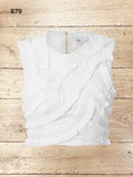 Aurelia Frill Shell Crop Top Size 8