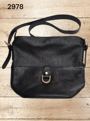 Women's Black Leather Shoulder Bag