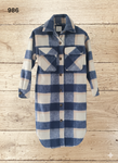 Long Coat / Oversized Checkered Shacket 2XS/UK 4