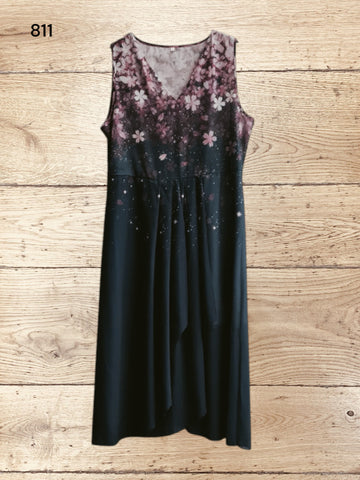 Women's Sleeveless V Neck Summer Dress Size S