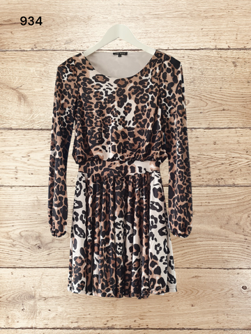 Women's Animal Print Midi Dress Size 8
