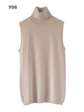 Women's Sleeveless Turtleneck Jumper Size XS