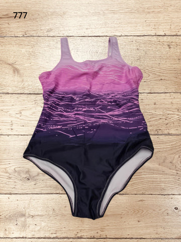 Gradient Color X Back One Piece Swimsuit Size S
