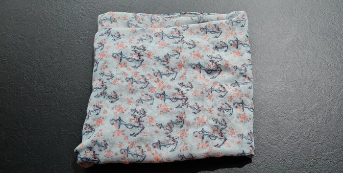 Women's Anchor Printed Scarf 190x100 cm