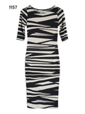 Women's Striped Zebra Print Summer Dress Size S