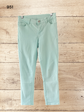 Women's Mint Denim Cropped Trousers Size 8