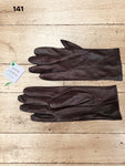 Women's Brown Leather Gloves Size M