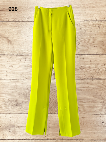Womens Tailored Lime Trousers Size 6