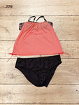 Womens Swimming Costiume 2 Piece Tankini Set Size XL