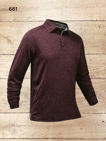 Men's Long Sleeve Polo Shirt Size XXL
