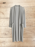 Women's Grey, Long Cardigan or Bathrobe/Home Cover-up Size 6/8