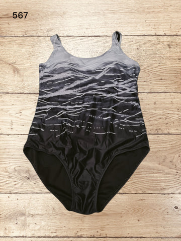 Women Tummy Control One Piece Criss Cross Back Swimsuit Size M