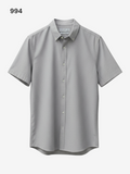 Men's Slim Fit Short Sleeve Cotton Shirts Size 17.5