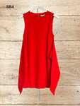 Women Red Midi Dress Size 2 / UK 10