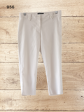 Women's White Cropped Trousers Size 10