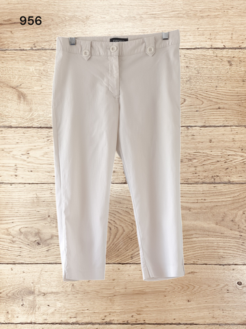 Women's White Cropped Trousers Size 10