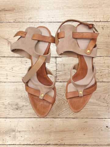 Women's Gladiator Sandals Leather Shoes Size 6.5 / UK Size 3.5