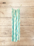 Women Summer Striped Midi Dress Size 10