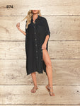 Women Button Down Beach Cover up Size XL