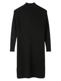 Woman Black Knitted Dress Size S