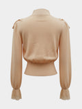 Women's Beige Blouse Top Size S