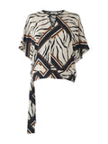 Women's Blouse – Elegance in a Zebra Print Size 8
