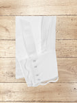 Women Reva Wave-trim White Shirt Size UK 12