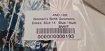 Women's Batik Geometric Dress Size 14