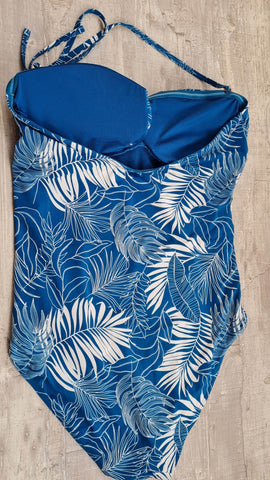 Mirage Knotted Front Swimsuit, Teal Size 18