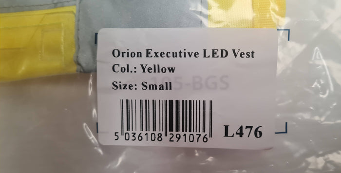 Portwest Hi Vis L476 Built in LED Executive Vest Safety Waistcoat - Yellow Size S