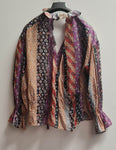 Women's Farah Floral Print Silk Blouse  Size L