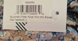 Women's Farah Floral Print Silk Blouse  Size L