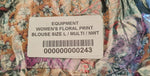 Women's Farah Floral Print Silk Blouse  Size L
