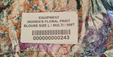 Women's Farah Floral Print Silk Blouse  Size L