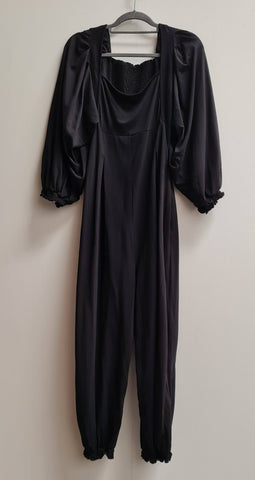 Women's Black Cotton Jumpsuit Size S