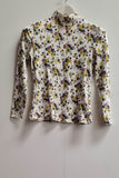 Women's Flower Printed Blouse Top Size 8
