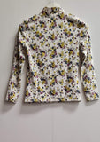 Women's Flower Printed Blouse Top Size 8
