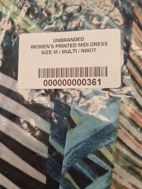 Women's Multicolour Printed Dress Size M