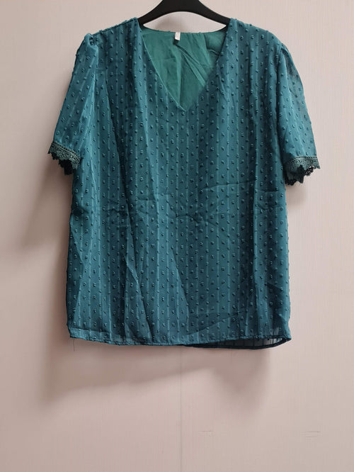 Women's Short Sleeve Blouse Size L